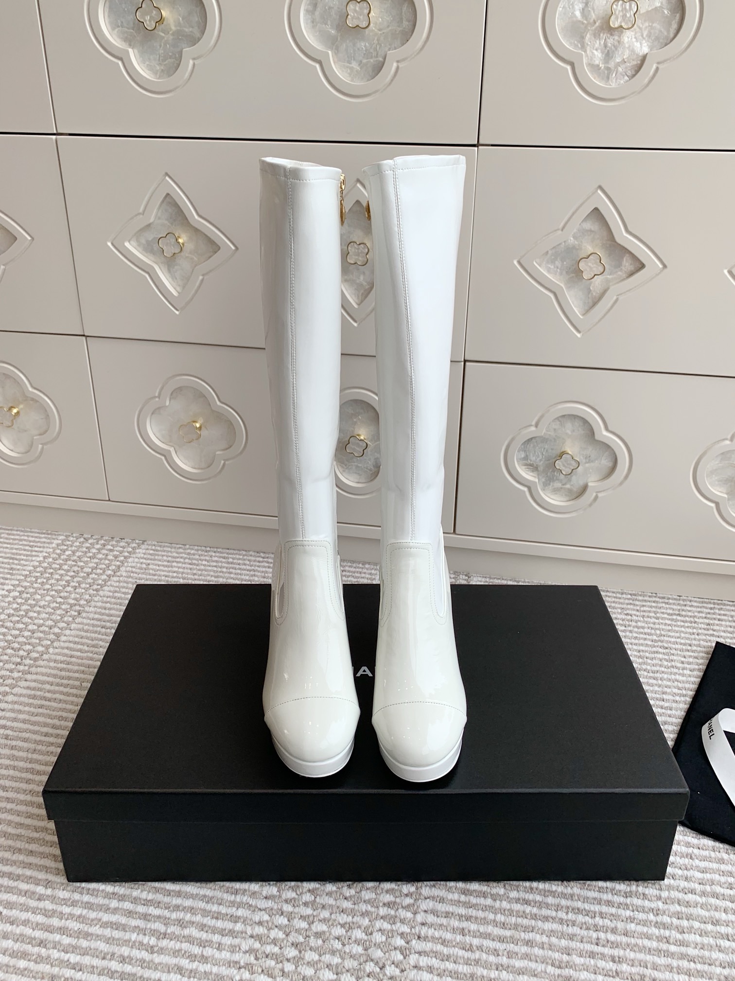 샤넬 여자 롱부츠