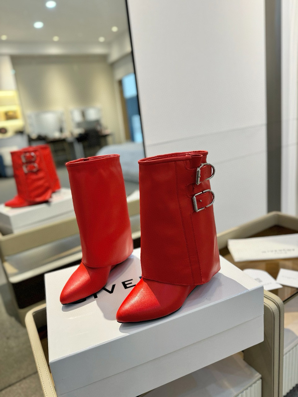 지방시 여자 부츠 힐8.5cm