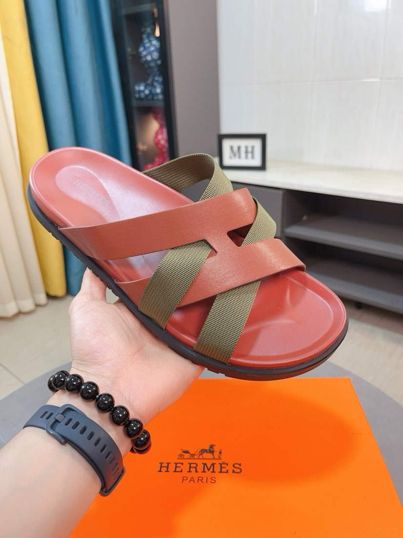 에르메스 남자 슬리퍼