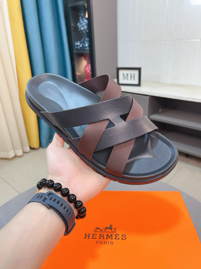 에르메스 남자 슬리퍼