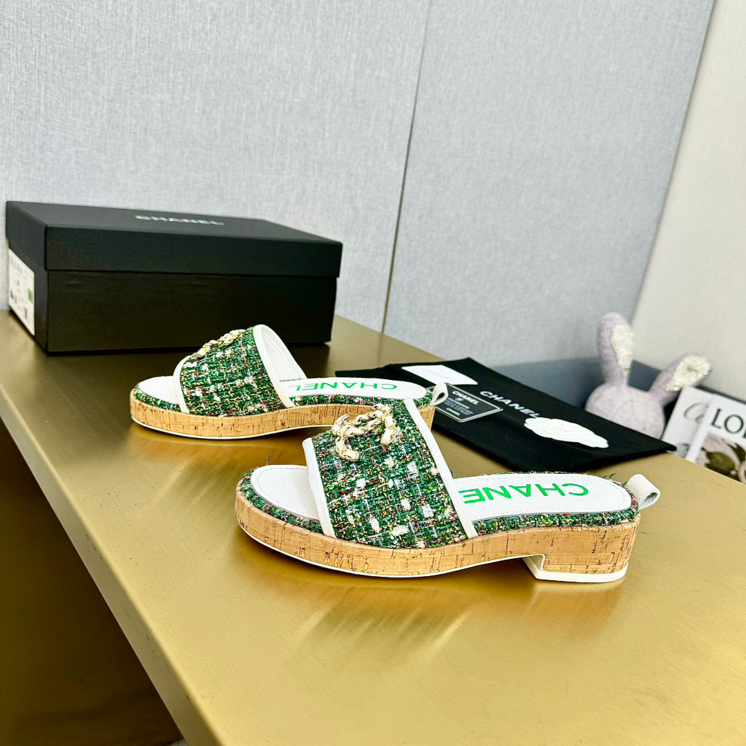 샤넬 여자 슬리퍼 6.5cm