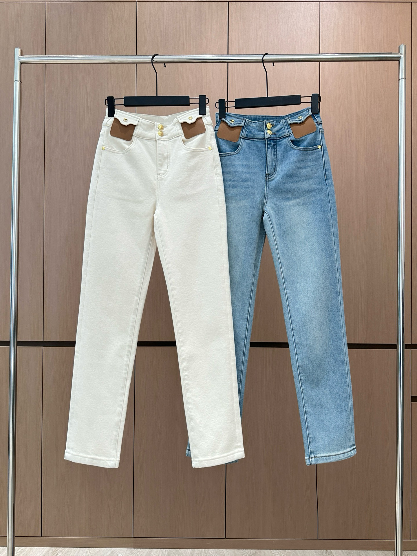 샤넬 2컬러 여자 청바지